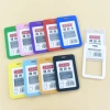 Fundas de tarjetas combinadas tarjetas de pecho tarjetas de trabajo plástico de doble cara transparente tarjetas de autobús funda protectora push-pull fundas de tarjetas de arroz estudiantes Item Picture